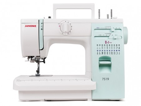 Электромеханическая швейная машина Janome 7519 Электромеханическая швейная машина Janome 7519 имеет все необходимые функции для воплощения Ваших творческих идей.