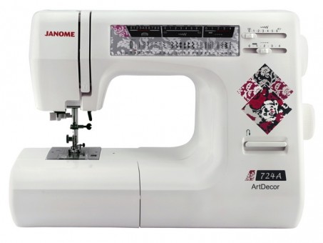 Электромеханическая швейная машина Janome ArtDecor 724A Электромеханическая швейная машина Janome ArtDecor 724A имеет оригинальный дизайн и оптимальный набор операций.