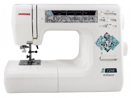Электронная швейная машина Janome ArtDecor 724E Электронная швейная машина Janome ArtDecor 724E имеет оригинальный дизайн и оптимальный набор операций.