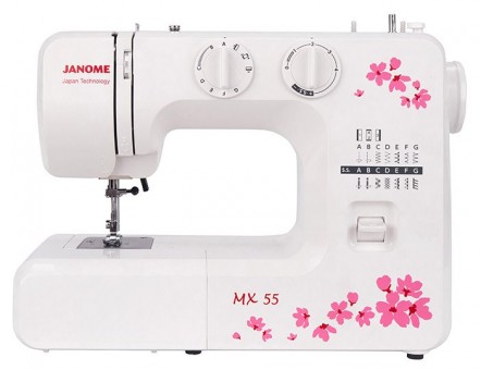 Электромеханическая швейная машина Janome MX 55 Электромеханическая швейная машина Janome MX 55 создана для простых домашних работ.