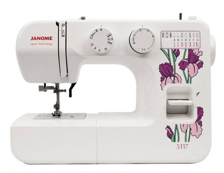 Электромеханическая швейная машина Janome 5117 Janome 5117 — настоящая находка для тех, кто ценит надежность и комфорт по доступной цене.