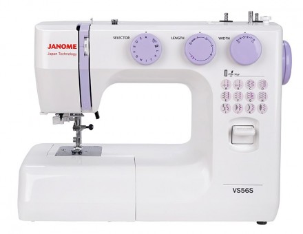 Электромеханическая швейная машина Janome VS 56s Современный дизайн и классический набор швейных функций прекрасно сочетаются в модели швейной машины — Janome VS 56s.