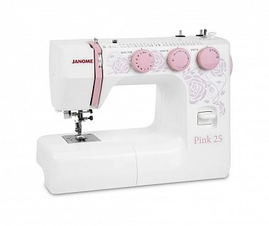 Электромеханическая швейная машина Janome Pink 25 Современный дизайн и традиционное качество – это основные особенности швейной машины Janome Pink 25, созданной как для начинающих так и опытных мастеров шитья.
