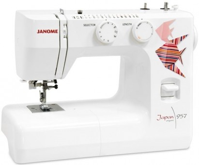 Электромеханическая швейная машина Janome Japan 957 Janome Japan 957 порадует удобным и наглядным управлением и традиционно высоким качеством и надежностью японского производителя.