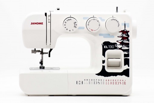Электромеханическая швейная машина Janome EL-190 Janome EL 190 - лёгкая, компактная, с оригинальным дизайном она впишется в любой интерьер и станет главной помощницей в создании нового гардероба.